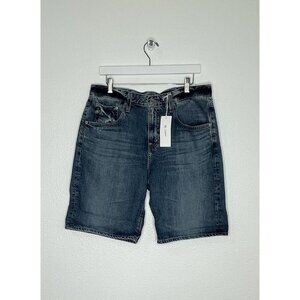 AG Adrianao Goldschmied Sloane Vintage Boyfriend Short Blue Size 30 NWT